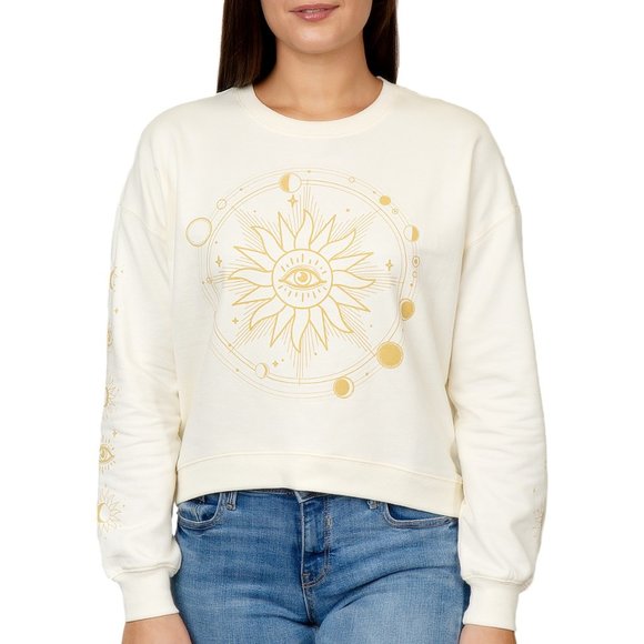 Rebellious One Tops - Rebellious One Celestial Graphic Sweatshirt